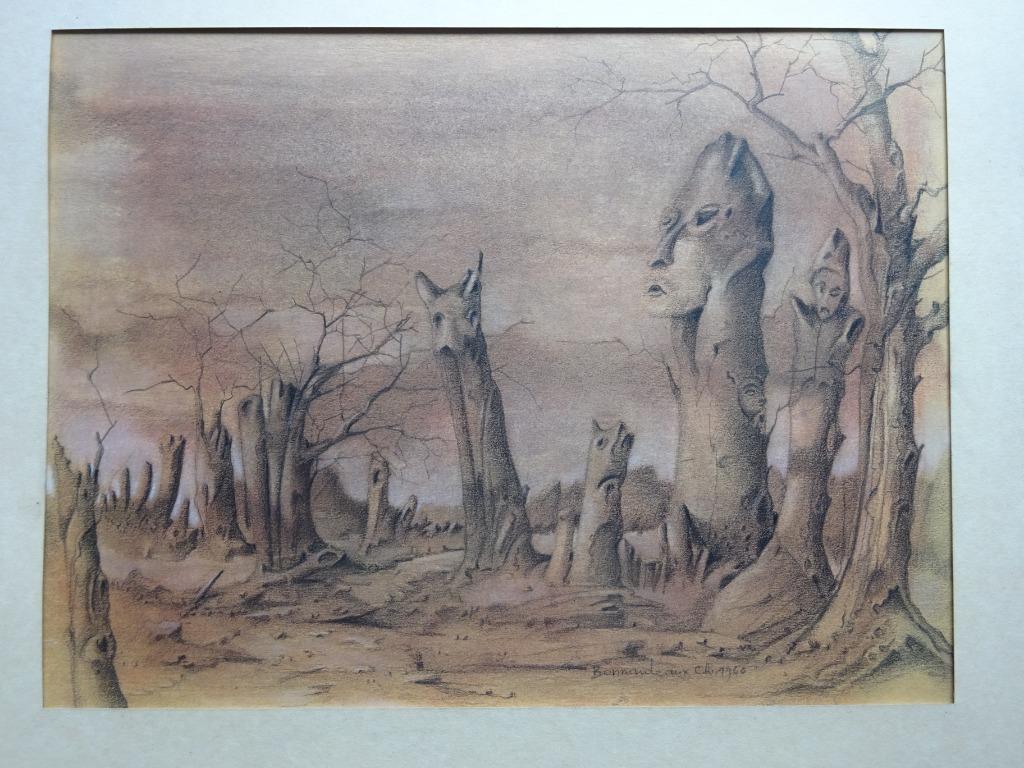 Charles Bonnardeaux, pastel, 27 x 36 cm, Champs Catalaunique, Antiek en Kunst, Kunst | Schilderijen | Klassiek, Ophalen of Verzenden