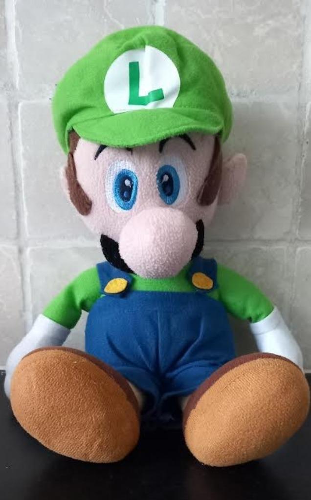 Knuffel Super Mario Luigi, Ophalen of Verzenden, Zo goed als nieuw