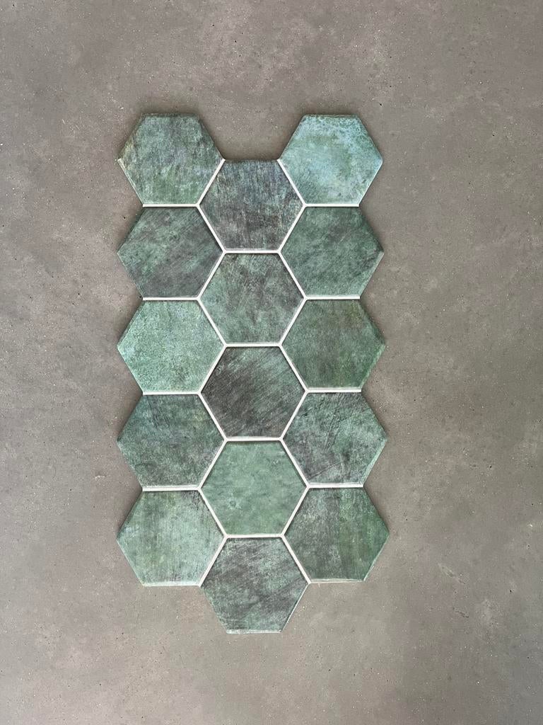 Keramische tegel hexagreen impermo, Ophalen, Nieuw