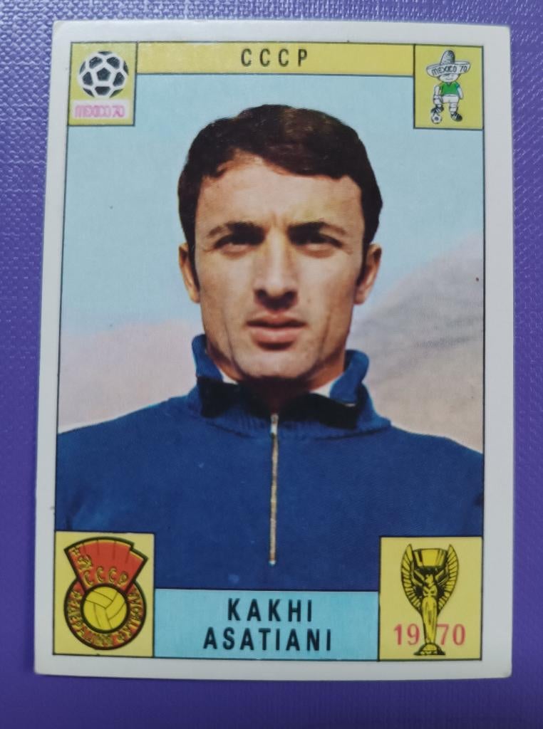 Panini KAART prent anno 1970 voetbal WK Mexico 70  ASATIANI, Verzenden, Plaatje