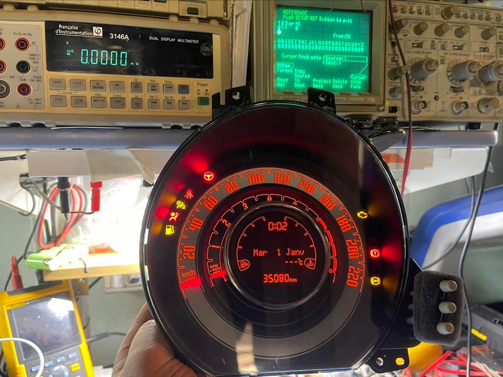 REPARATIE VAN DE SNELHEIDSMETER VAN DE FIAT 500, Auto-onderdelen, Dashboard en Schakelaars, Fiat, Ophalen of Verzenden