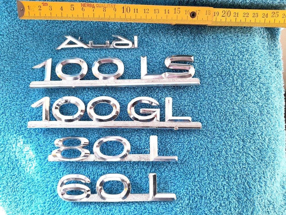 5 vintage Audi-emblemen 60, 80, 100, vanaf € 10,-  jaren 70, Gebruikt, Achterklep, Verzenden, Achter