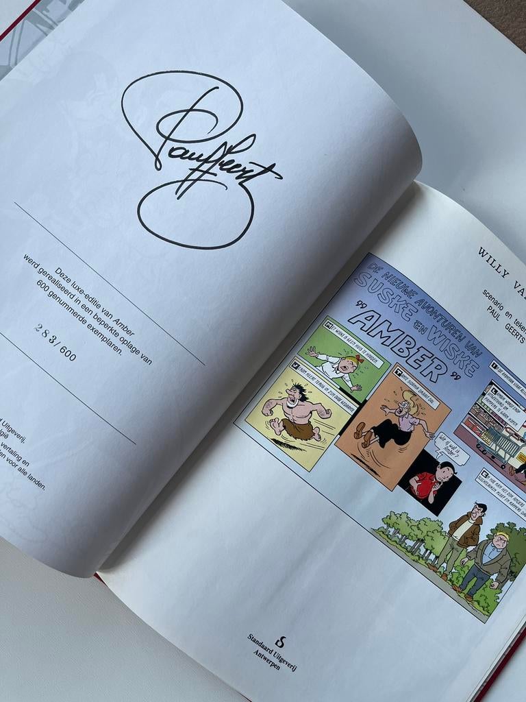 Suske en Wiske luxe amber gesigneerd nieuw, Enlèvement ou Envoi, Neuf