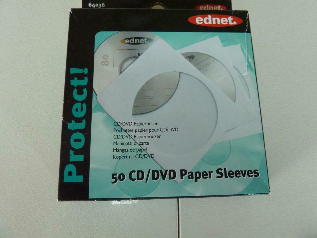 50 pochettes de protection papier pour CD/DVD, CD & DVD, Enlèvement