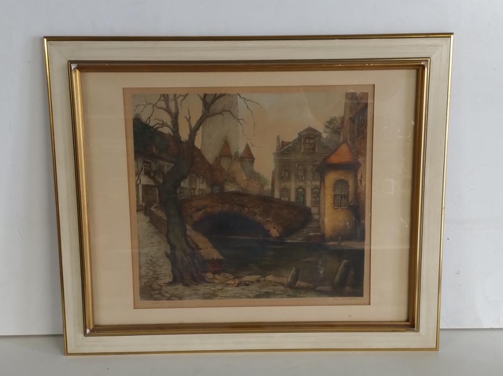 Schilderij Brugge - Alfred van Neste, Ophalen of Verzenden
