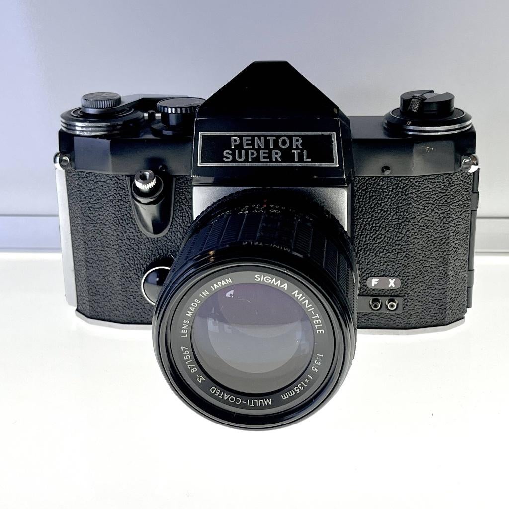 Pentor Super TL + Sigma lens f3.5/135mm, Ophalen, Gebruikt, Spiegelreflex, Overige Merken