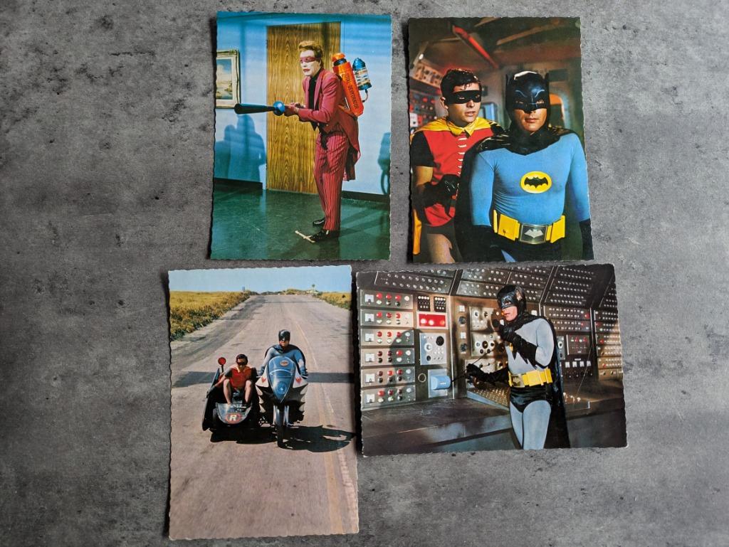 BATMAN en ROBIN POSTKAARTEN UIT DE  JAREN 60 4X nostalgie te, Verzenden