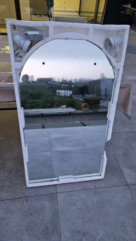 Spiegel, Huis en Inrichting, Woonaccessoires | Spiegels, Ophalen, 100 tot 150 cm, Nieuw, Overige vormen