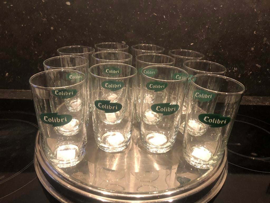 oude Cristal Alken COLIBRI limonade glazen, Verzamelen, Biermerken, Ophalen of Verzenden, Gebruikt, Glas of Glazen, Overige merken