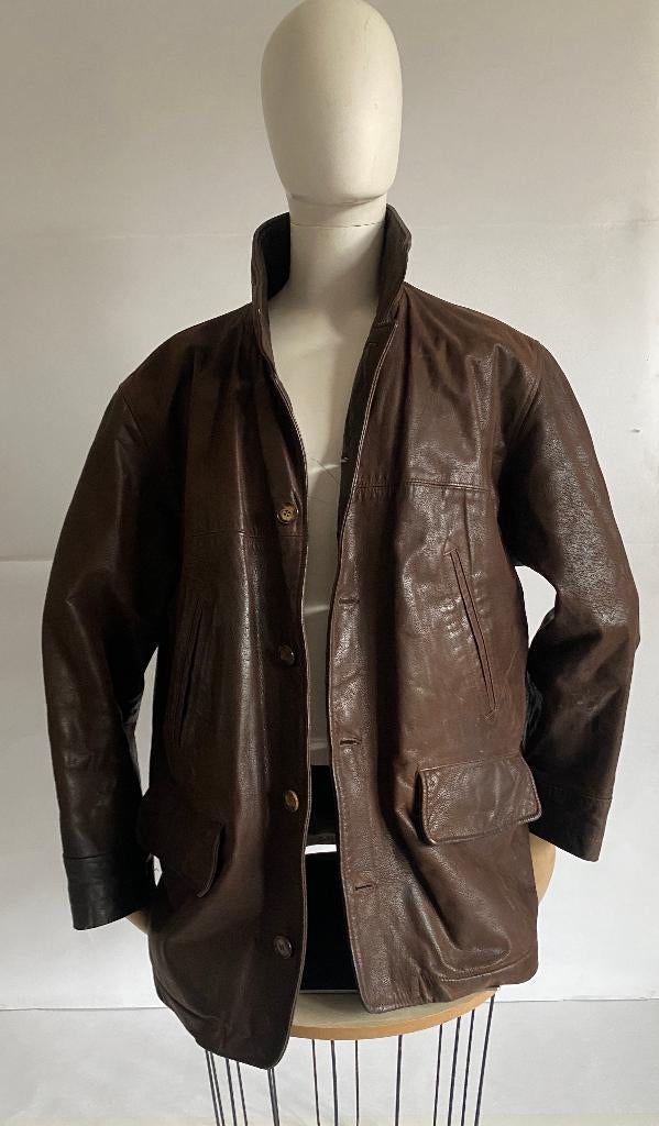 Blouson / Veste en cuir de veau épais de Silver Valjey (XL), Enlèvement ou Envoi, Taille 56/58 (XL), Autres couleurs