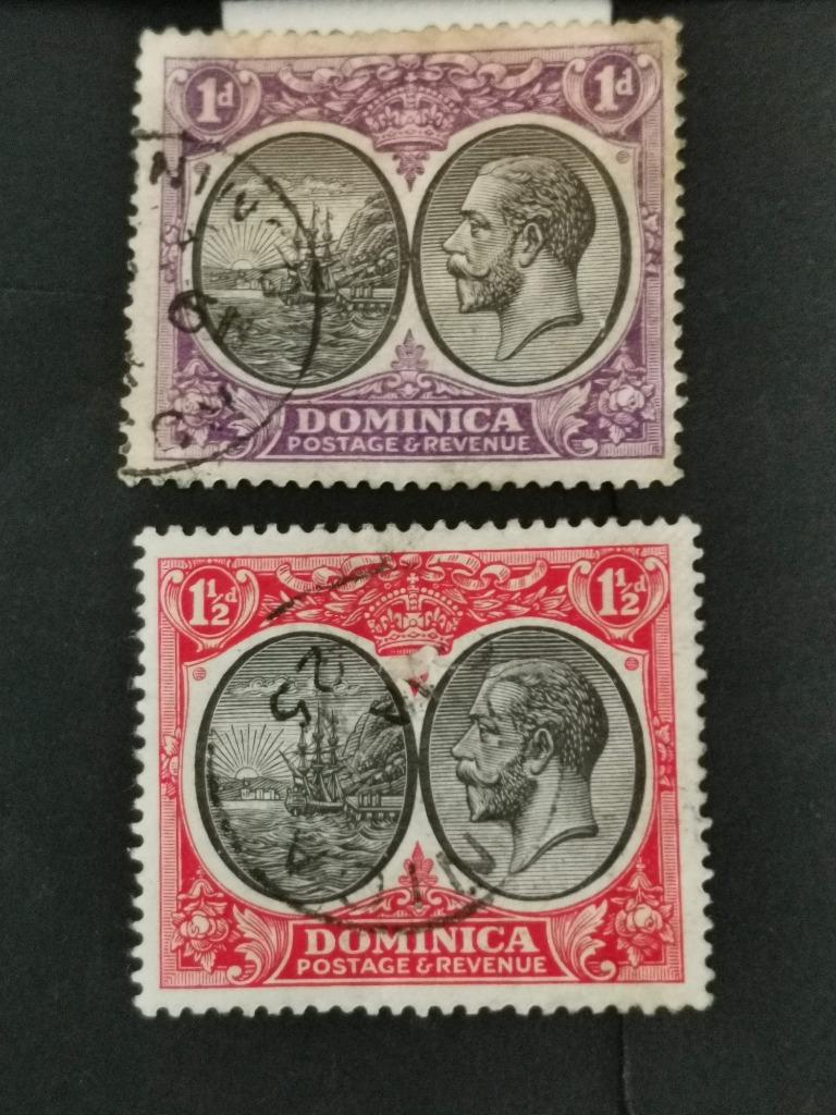Dominica 1923 - Zegel van de Kolonie en Koning George V, Ophalen of Verzenden, Gestempeld, Noord-Amerika