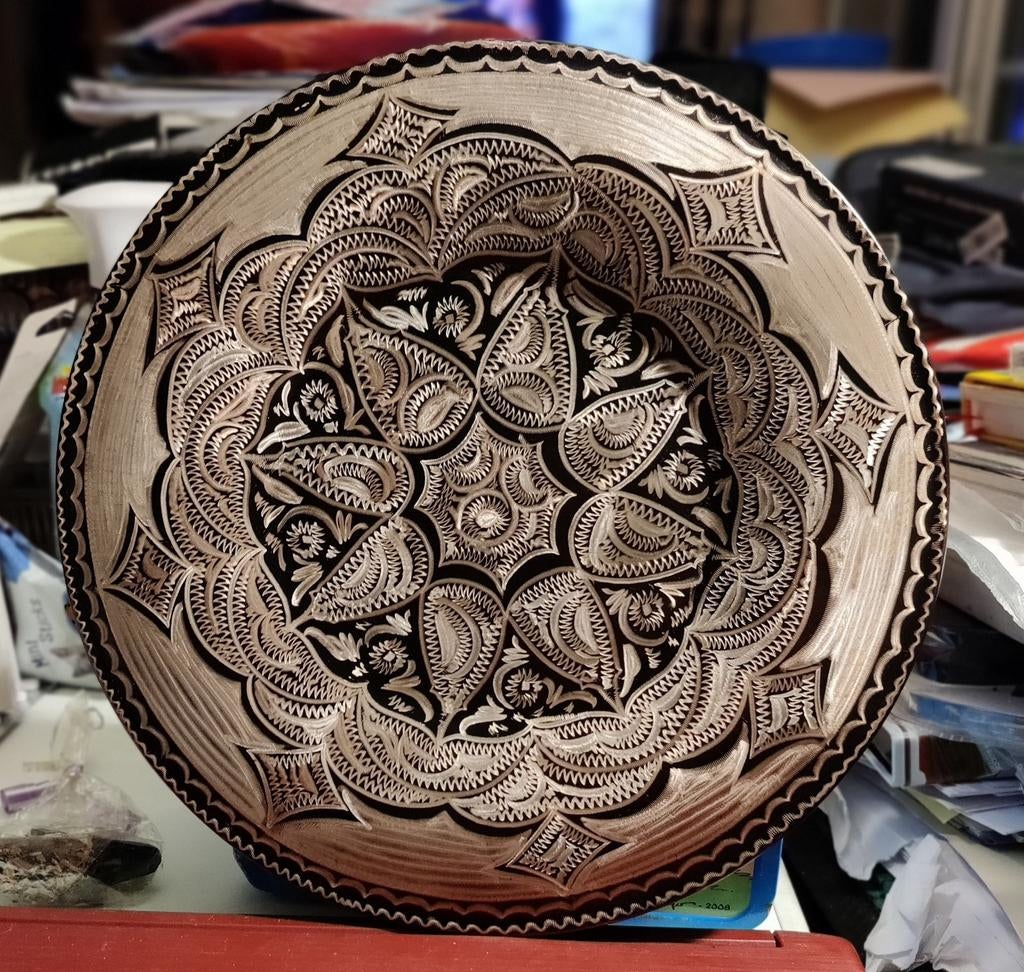 assiette en cuivre martelé vintage, Enlèvement ou Envoi