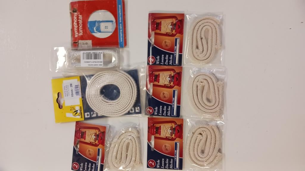Wieken voor fakkels en olielampen., Huis en Inrichting, Ophalen of Verzenden, Nieuw