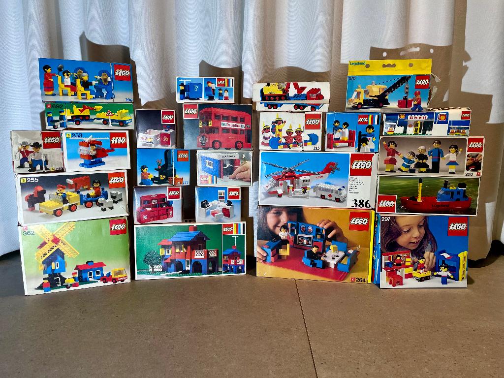 Groot Lot Vintage LEGO (1973–1979) + Doosjes & Handleidingen, Enlèvement ou Envoi, Utilisé, Ensemble complet, Lego