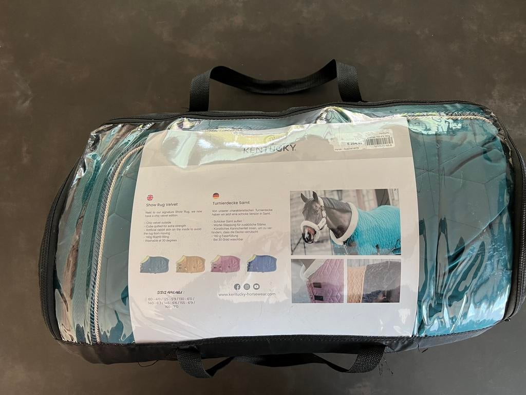 Kentucky Show Rug Velvet emerald 155-6’9 160g, Animaux & Accessoires, Chevaux & Poneys | Couvertures & Couvre-reins, Enlèvement ou Envoi