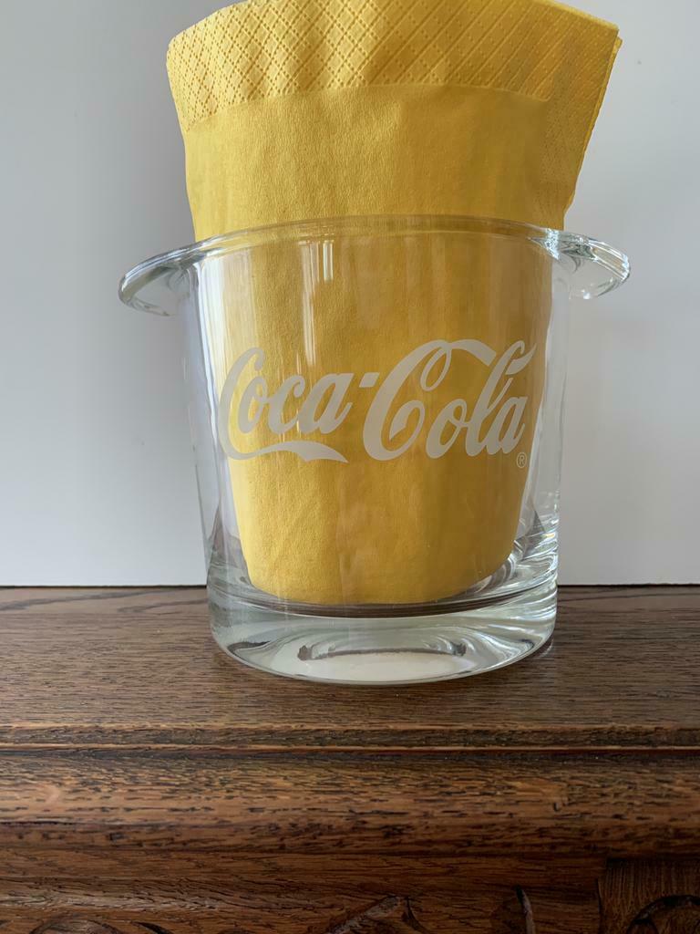 Coca Cola Coca-Cola ijsemmer kom glazen container VINTAGE, Verzamelen, Ophalen of Verzenden, Nieuw, Gebruiksvoorwerp