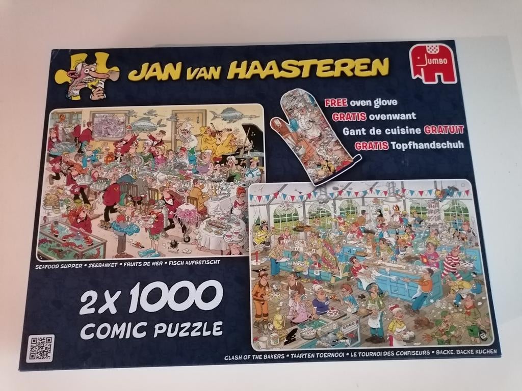 2x1000 puzzles Van Haasteren + nouveau mur de four, Enlèvement, Comme neuf