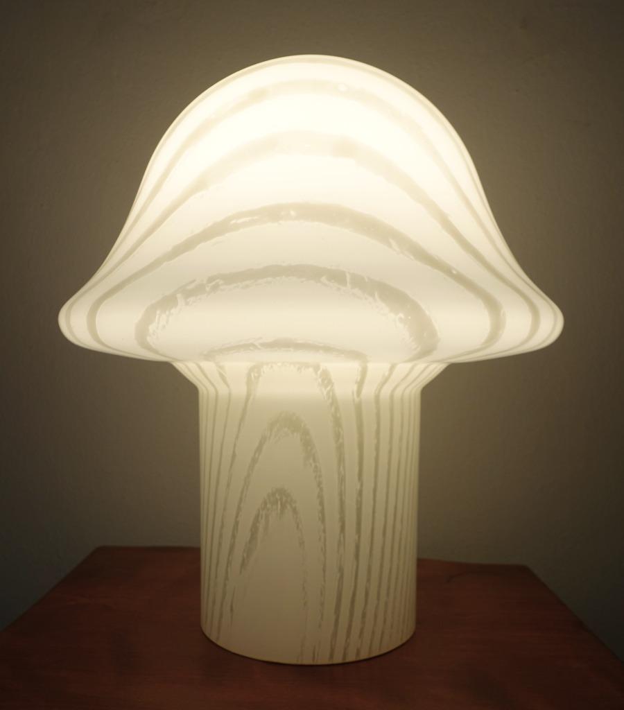 Vintage tafellamp Peill & Putzler mushroom groot model Zebra, Huis en Inrichting, Lampen | Tafellampen, Gebruikt, Minder dan 50 cm