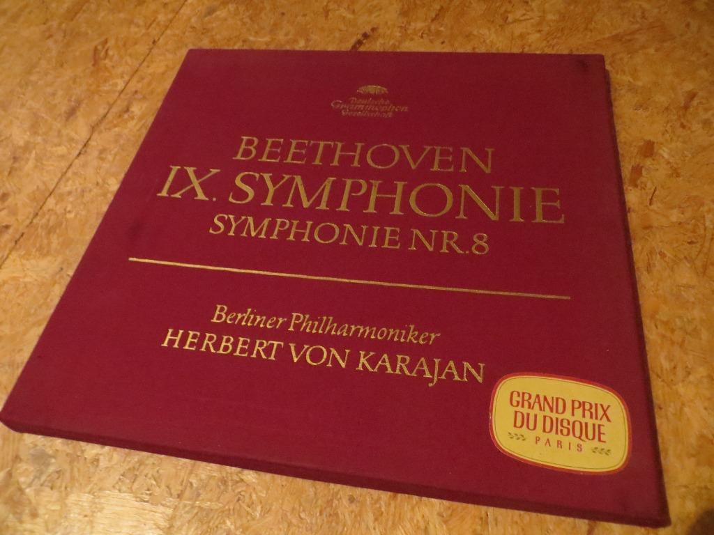 2X LP - Beethoven / Herbert Von Karajan · Symph. Nr 8 & 9, 12 pouces, Utilisé, Classicisme, Opéra ou Opérette