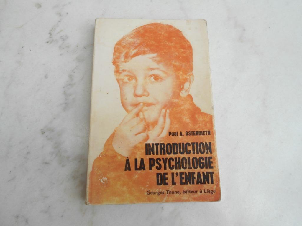 livre " Introduction à la psychologie de l'enfant" Paul Oste, Enlèvement ou Envoi, Utilisé
