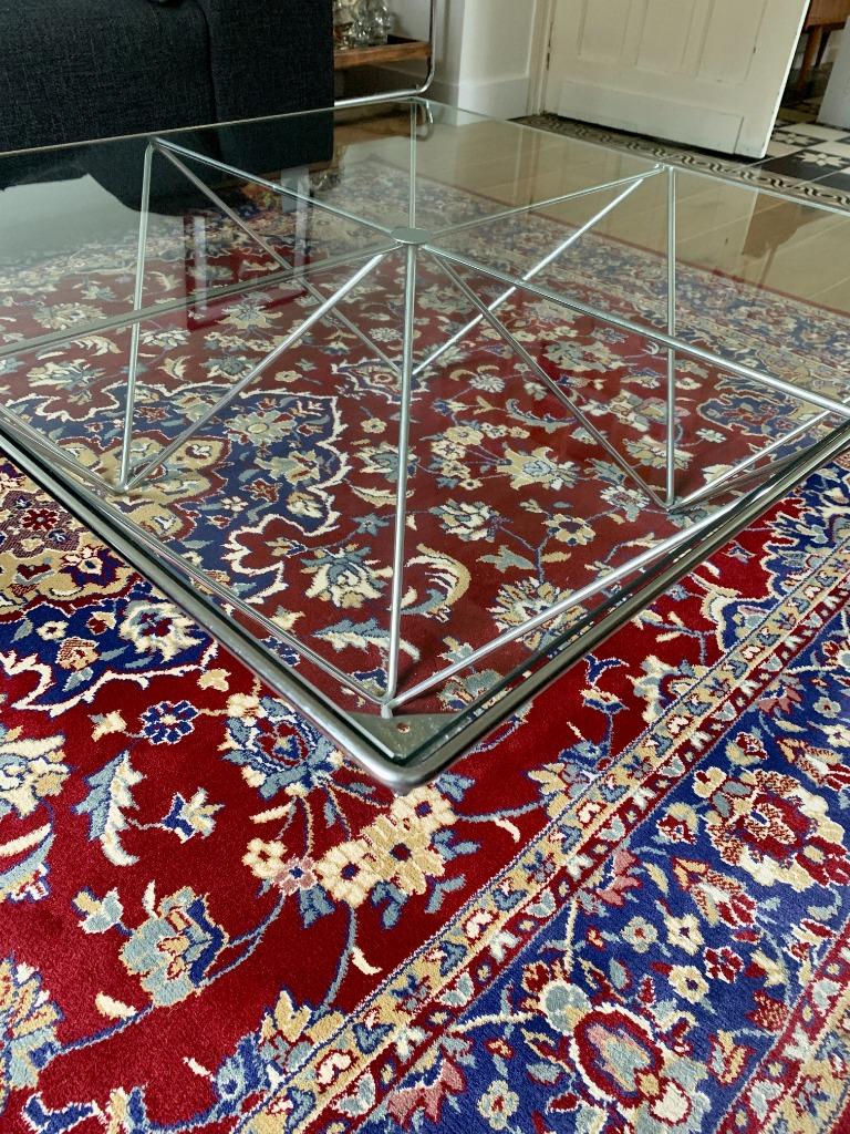 Salontafel Paolo Piva, 100 à 150 cm, Moins de 50 cm, Verre, Carré