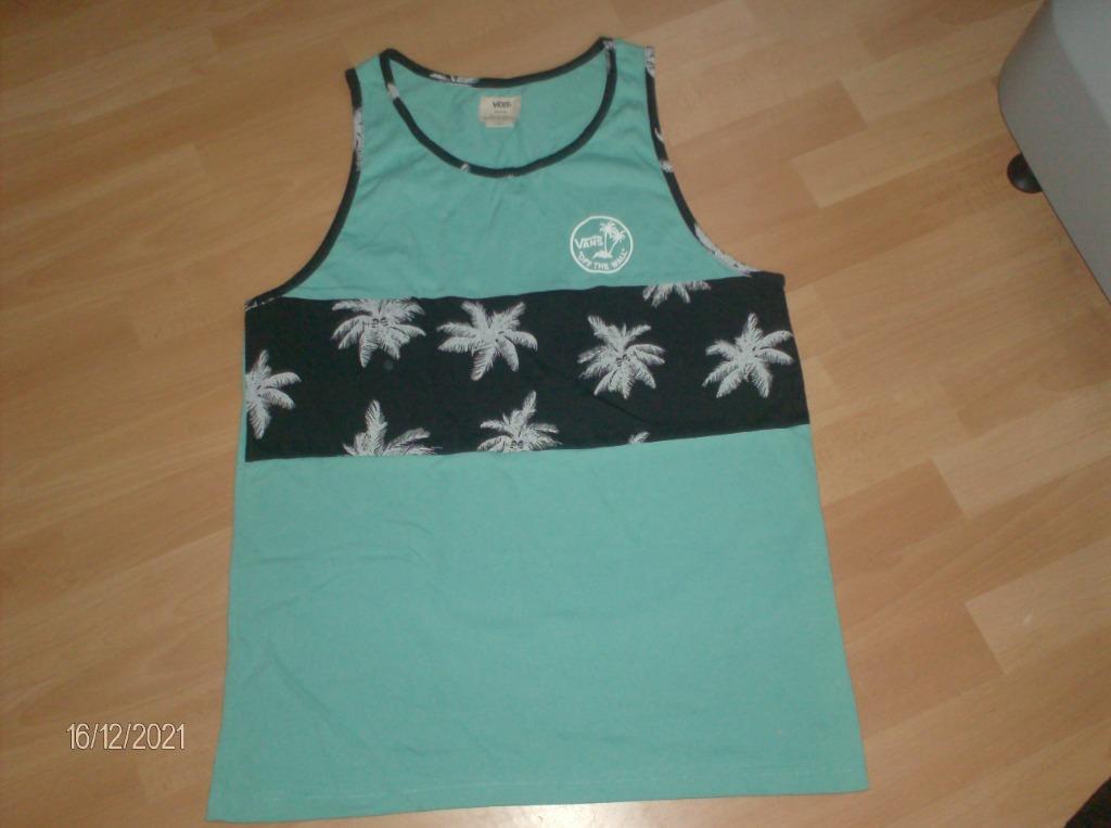 T-SHIRT ZONDER MOUW GROEN/ZWART MERK VANS - MAAT L - NIEUW, Vêtements | Hommes, T-shirts, Neuf, Enlèvement ou Envoi, Taille 52/54 (L)