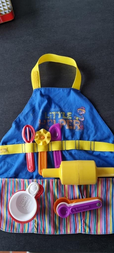 Tablier de cuisine vintage Ficher-Price avec ustensiles de c, Enlèvement ou Envoi, Comme neuf