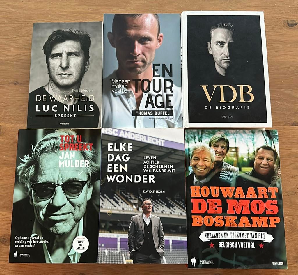 6 voetbal- & biografieboeken – zeer goede staat, Boeken, Ophalen, Zo goed als nieuw