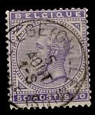 Belge 1883 - Léopold II n 41, Envoi, Oblitéré
