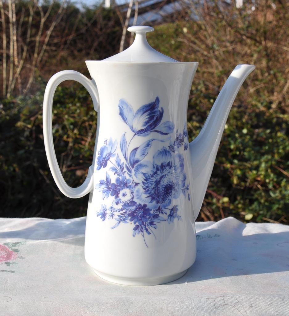 cafetiere en porcelaine fleur des champs bleu, Ophalen of Verzenden