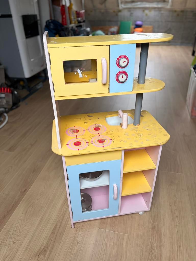Houten speelgoed keuken, Kinderen en Baby's, Ophalen, Gebruikt, Hout, Speelkeuken