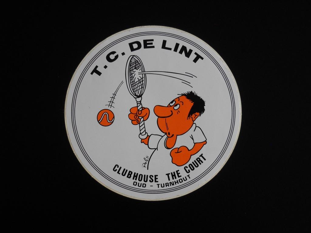 sticker Tennisclub De Lint Oud-Turnhout - jaren '80, Ophalen of Verzenden, Nieuw, Sport