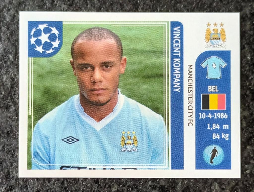 PANINI CHAMPIONS LEAGUE 2011-12 VINCENT KOMPANY, Verzamelen, Ophalen of Verzenden