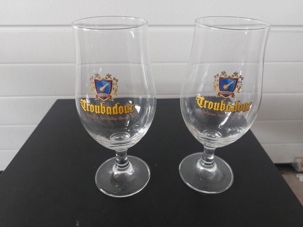 Bierglazen troubadour, Verzamelen, Ophalen of Verzenden, Zo goed als nieuw, Bierglas