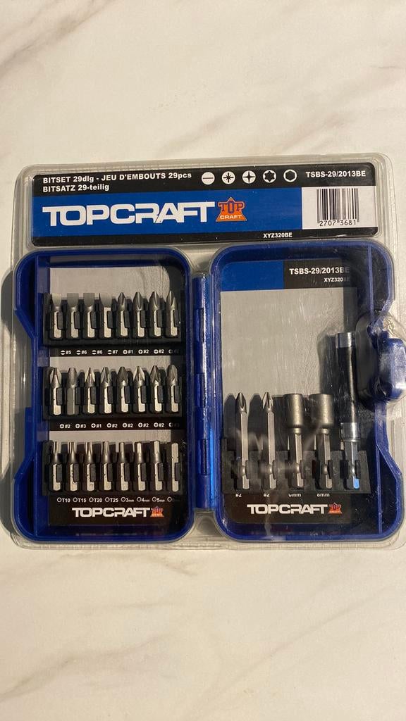 Topcraft bitset 29 delig nieuw, Enlèvement, Neuf