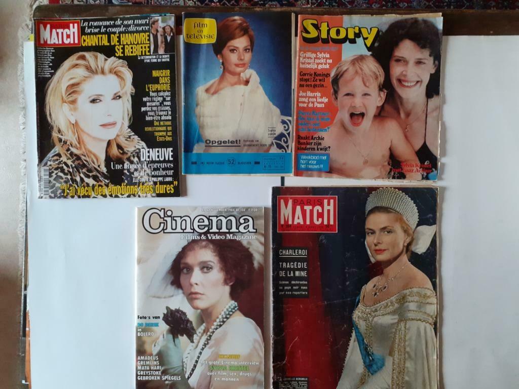 102 tijdschriften vanaf jaren 50 met covers van filmsterren, Collections, Enlèvement, Utilisé