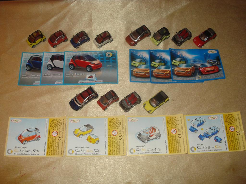 KINDER Lot de 3 Anciennes Séries Complètes Smart 2004 - 2008, Enlèvement ou Envoi, Comme neuf, Autres types