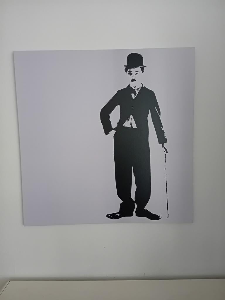 Kader met Charlie Chaplin ( moet dringend weg), Antiquités & Art, Enlèvement ou Envoi