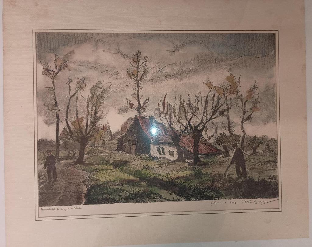 Epreuve artiste Van Genechten Anderlechte(Pede), Antiquités & Art, Art | Eaux-fortes & Gravures, Enlèvement ou Envoi