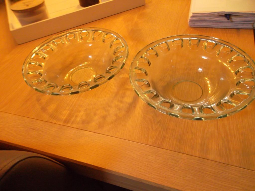glazen Schotel 30cm 2stuks, Antiek en Kunst, Ophalen of Verzenden