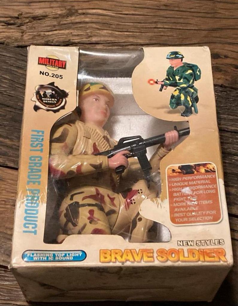 Antiek speelgoed in verpakking - Brave Soldier Military, Verzamelen, Ophalen of Verzenden, Zo goed als nieuw