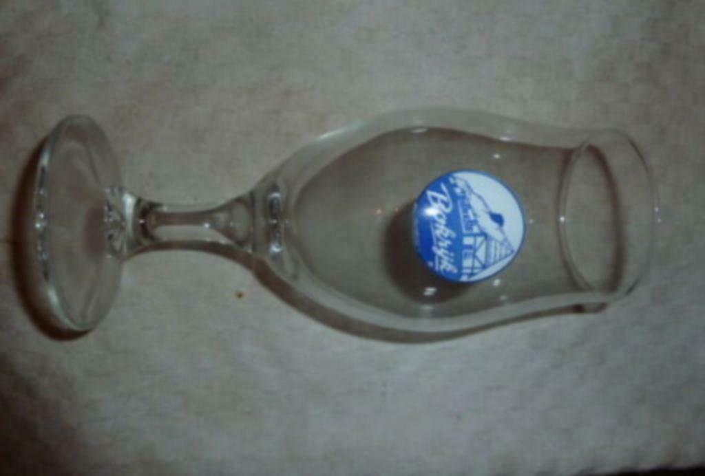 #D bier glas BOKRIJK WILDEMAN BIER ( donkerblauw ) brij Boon, Verzamelen, Ophalen of Verzenden, Nieuw, Bierglas