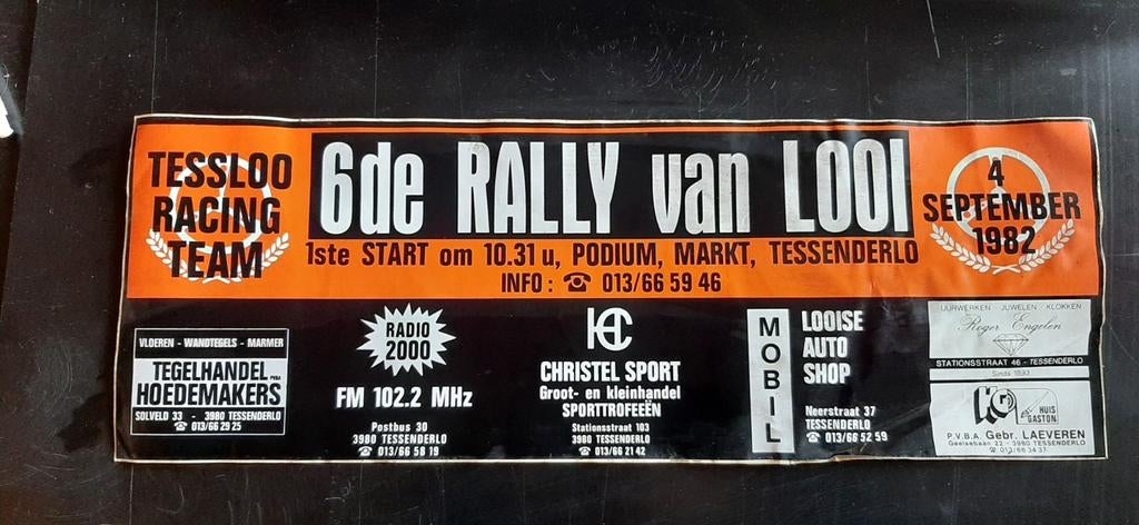 Stikker 6 de Rally van Looi 1982, Enlèvement ou Envoi, Comme neuf