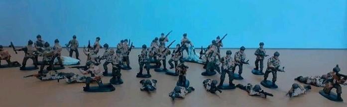 Vintage soldaatjes, Britse paratroops WW2  handgeschilderd., Hobby en Vrije tijd, Ophalen of Verzenden, Gebruikt