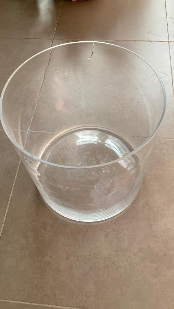 Grote glazen vaas, Ophalen, Gebruikt, Glas, Minder dan 50 cm