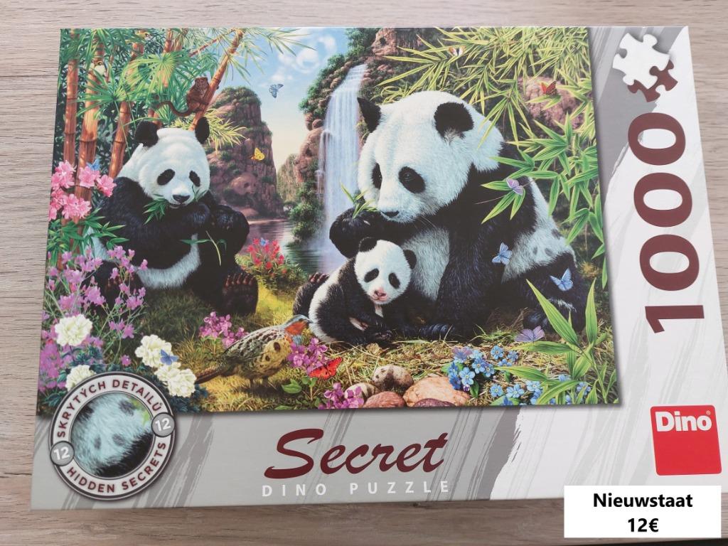 Mooie Secret puzzel puzzle Panda panda's 1000 stuks, Ophalen of Verzenden, 500 t/m 1500 stukjes, Zo goed als nieuw, Legpuzzel