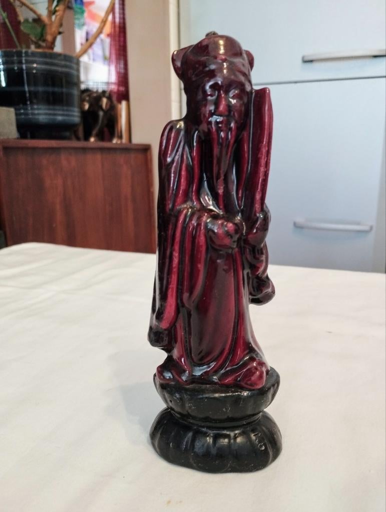 Statuette chinoise en bougie hauteur 19 cm, Enlèvement, Bougie