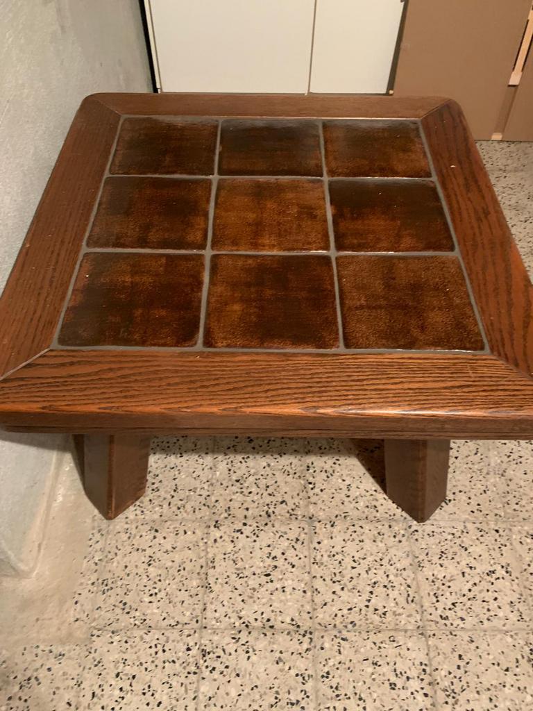 Vintage eiken salontafel, Huis en Inrichting, Tafels | Salontafels, Ophalen, Zo goed als nieuw