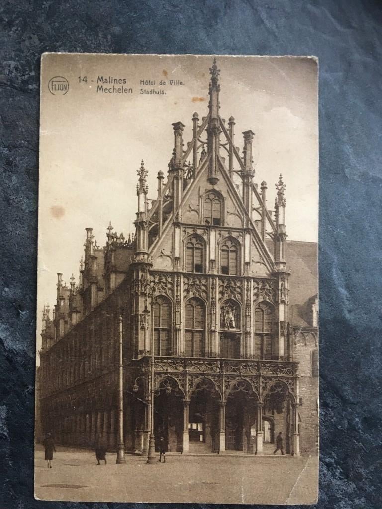 carte postale de l'hôtel de ville de Malines, Enlèvement ou Envoi, Anvers