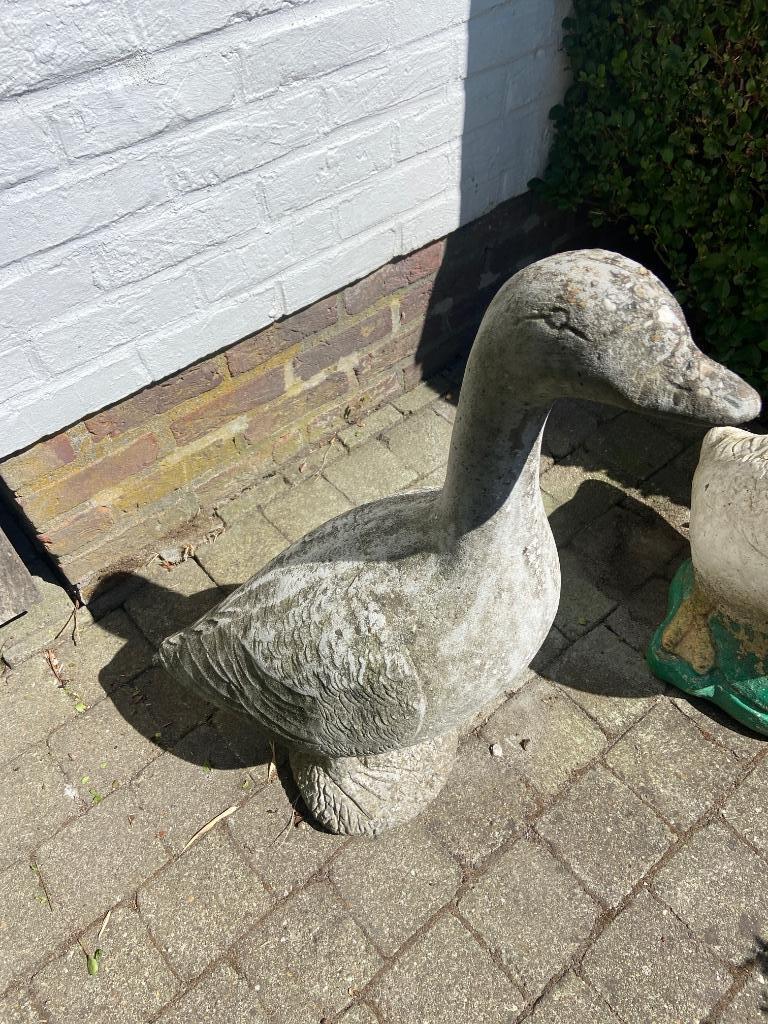 Stenen eend / gans tuinbeeld (groot), Tuin en Terras, Ophalen